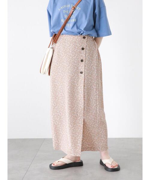 ehka sopo（エヘカソポ）の「花柄ナロースカート（スカート・レディース・グリーン/ブラック/ベージュ・F）」の17枚目の写真