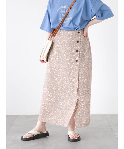 ehka sopo（エヘカソポ）の「花柄ナロースカート（スカート・レディース・グリーン/ブラック/ベージュ・F）」の9枚目の写真