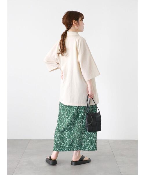 ehka sopo（エヘカソポ）の「花柄ナロースカート（スカート・レディース・グリーン/ブラック/ベージュ・F）」の18枚目の写真