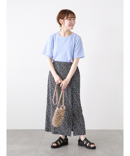 ehka sopo（エヘカソポ）の「花柄ナロースカート（スカート・レディース・グリーン/ブラック/ベージュ・F）」の20枚目の写真