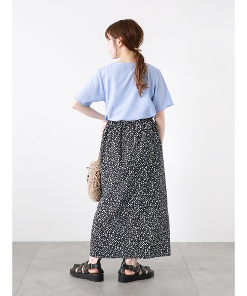 ehka sopo（エヘカソポ）の「花柄ナロースカート（スカート・レディース・グリーン/ブラック/ベージュ・F）」の12枚目の写真