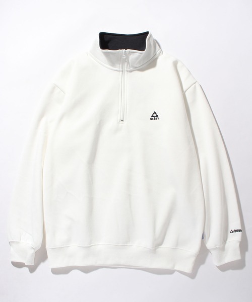 GERRY(ジェリー)の「【GERRY/ジェリー】裏起毛 ワンポイントロゴ刺繍 ハーフジップ プルオーバー スウェット(スウェット・メンズ・オートミール/ネイビー/ホワイト/ダークグレー・L/M/LL)」の1枚目の写真