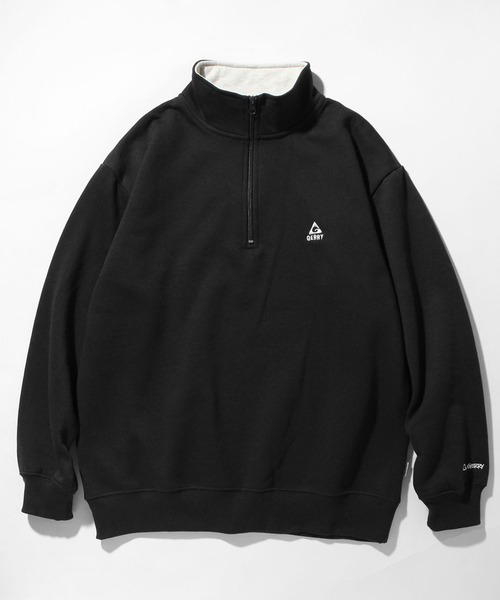 GERRY(ジェリー)の「【GERRY/ジェリー】裏起毛 ワンポイントロゴ刺繍 ハーフジップ プルオーバー スウェット(スウェット・メンズ・オートミール/ネイビー/ホワイト/ダークグレー・L/M/LL)」の2枚目の写真