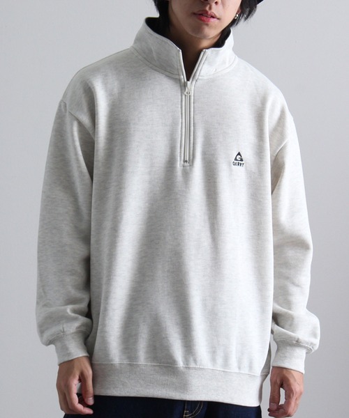 GERRY(ジェリー)の「【GERRY/ジェリー】裏起毛 ワンポイントロゴ刺繍 ハーフジップ プルオーバー スウェット(スウェット・メンズ・オートミール/ネイビー/ホワイト/ダークグレー・L/M/LL)」の20枚目の写真