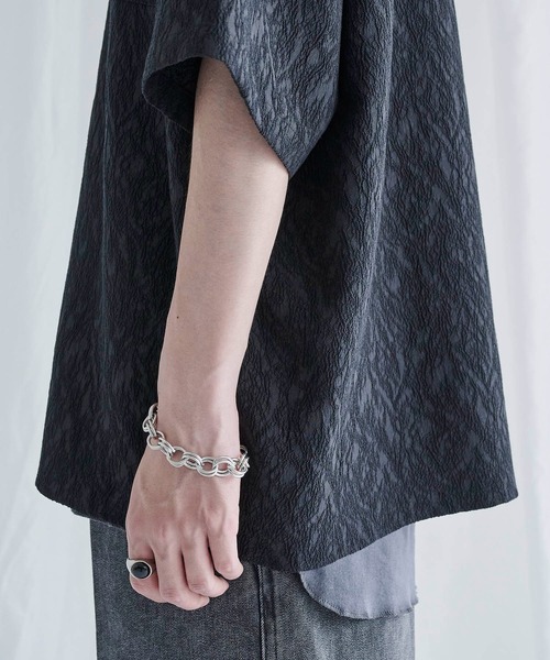 PUBLIC TOKYO(パブリックトウキョウ)の「ダークジャガードオープンカラーシャツ(シャツ/ブラウス・メンズ・ダークグレー/ブラック・1/2)」の20枚目の写真