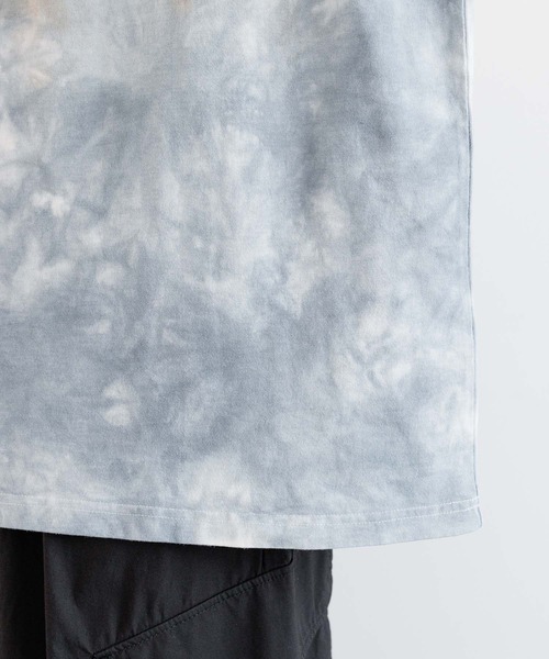 SIGNAL SPORTS（シグナルスポーツ）の「【SIGNAL SPORTS】ワンポイント刺繍/タイダイ染めTシャツ（Tシャツ/カットソー・メンズ・ベージュ/パープル・MEDIUM/LARGE）」の9枚目の写真