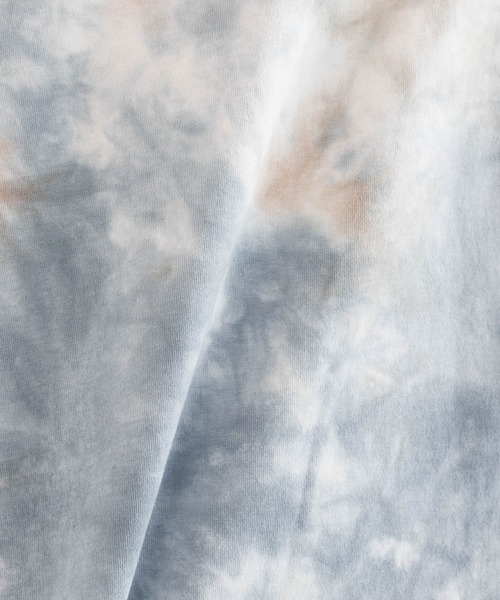 SIGNAL SPORTS（シグナルスポーツ）の「【SIGNAL SPORTS】ワンポイント刺繍/タイダイ染めTシャツ（Tシャツ/カットソー・メンズ・ベージュ/パープル・MEDIUM/LARGE）」の12枚目の写真