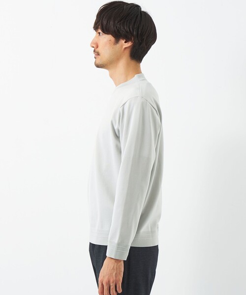 green label relaxing（グリーンレーベルリラクシング）の「【WEB限定】JUSTFIT ポリエステル モックネック ニット Ⅱ（ニット/セーター・メンズ・ブラック/ライトグレー/ダークグレー/ネイビー・S/M/L/XL）」の8枚目の写真