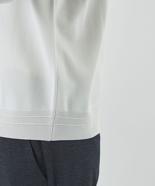 green label relaxing（グリーンレーベルリラクシング）の「【WEB限定】JUSTFIT ポリエステル モックネック ニット Ⅱ（ニット/セーター・メンズ・ブラック/ライトグレー/ダークグレー/ネイビー・S/M/L/XL）」の12枚目の写真