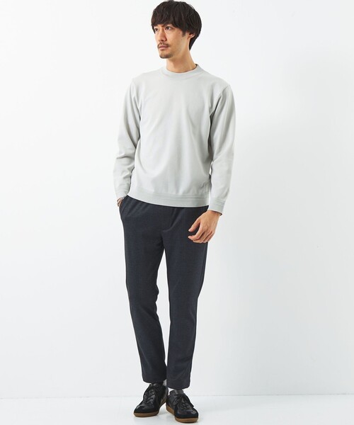 green label relaxing（グリーンレーベルリラクシング）の「【WEB限定】JUSTFIT ポリエステル モックネック ニット Ⅱ（ニット/セーター・メンズ・ブラック/ライトグレー/ダークグレー/ネイビー・S/M/L/XL）」の14枚目の写真