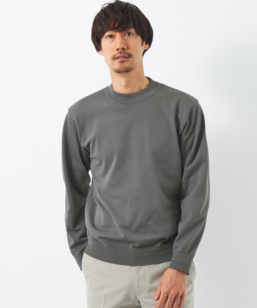 green label relaxing（グリーンレーベルリラクシング）の「【WEB限定】JUSTFIT ポリエステル モックネック ニット Ⅱ（ニット/セーター・メンズ・ブラック/ライトグレー/ダークグレー/ネイビー・S/M/L/XL）」の16枚目の写真