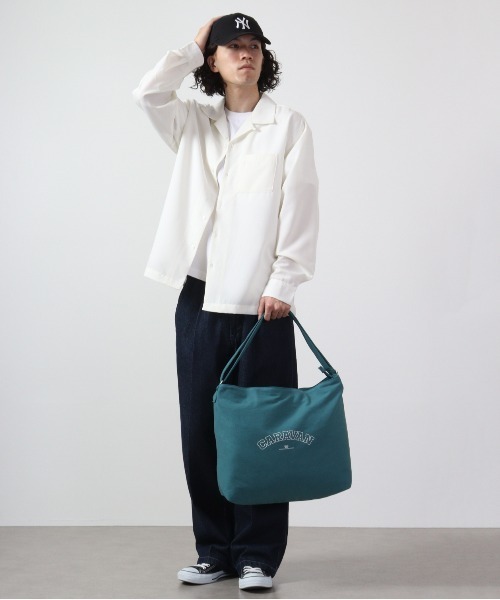 propellerheads（プロペラヘッズ）の「Sebastien's Select キャンバスプリントショルダーバッグ（ショルダーバッグ・レディース・オフホワイト/ブラック/グリーン/ネイビー・FREE）」の5枚目の写真