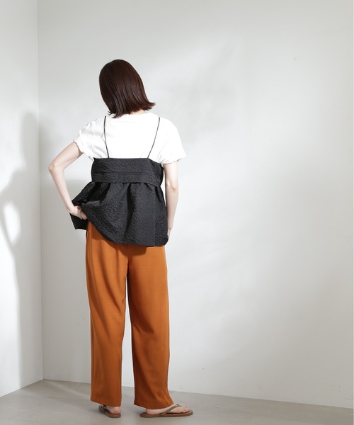 N.（N. Natural Beauty Basic）（エヌエヌナチュラルビューティーベーシック）の「◆フクレジャガードキャミブラウス（シャツ/ブラウス・レディース・ブラック/ブラウン系その他・MEDIUM）」の7枚目の写真