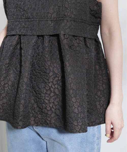 N.（N. Natural Beauty Basic）（エヌエヌナチュラルビューティーベーシック）の「◆フクレジャガードキャミブラウス（シャツ/ブラウス・レディース・ブラック/ブラウン系その他・MEDIUM）」の19枚目の写真