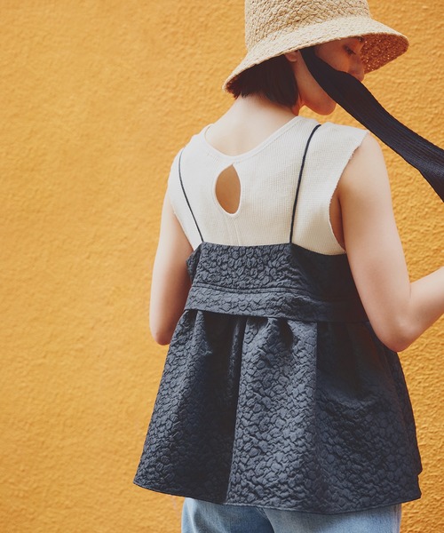 N.（N. Natural Beauty Basic）（エヌエヌナチュラルビューティーベーシック）の「◆フクレジャガードキャミブラウス（シャツ/ブラウス・レディース・ブラック/ブラウン系その他・MEDIUM）」の20枚目の写真