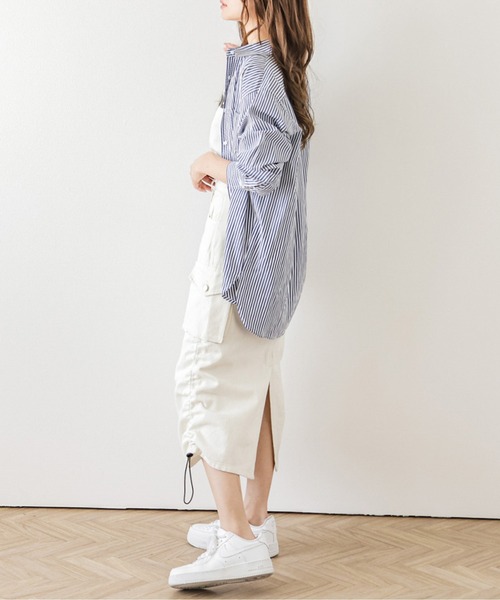 AMELY（エミリー）の「バックスリットカーゴスカート（スカート・レディース・ブラック/ピンク/ホワイト/カーキ・L/M）」の6枚目の写真