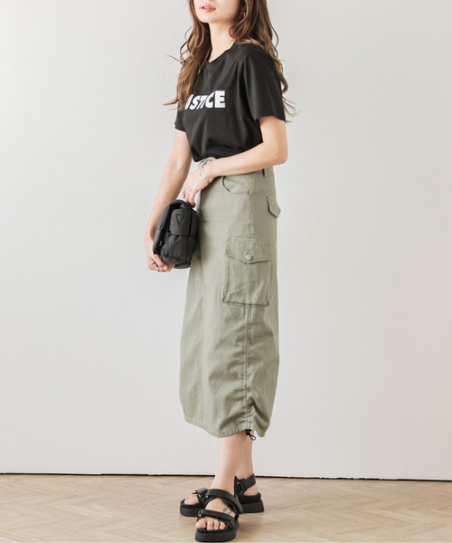 AMELY（エミリー）の「バックスリットカーゴスカート（スカート・レディース・ブラック/ピンク/ホワイト/カーキ・L/M）」の10枚目の写真