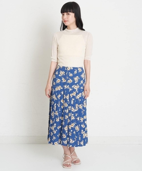 A de a.v.v（アードアー・ヴェ・ヴェ）の「前ボタン開きプリーツスカート（スカート・レディース・ブラック/ブルー/アイボリー・38/36）」の13枚目の写真