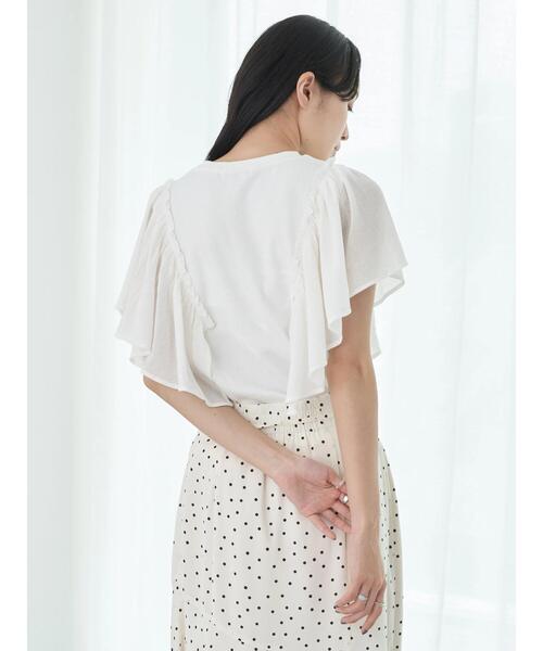 earth music&ecology（アースミュージックアンドエコロジー）の「ショルダーフリルリブプルオーバー（Tシャツ/カットソー・レディース・グリーン系その他3/ピンク/ブルー/オフホワイト/ブラック・FREE）」の8枚目の写真