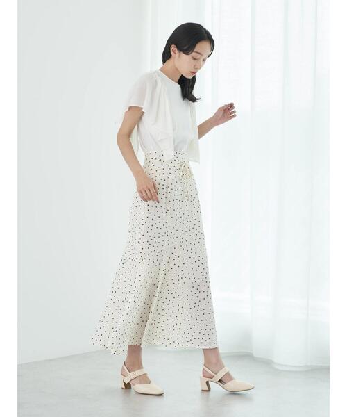 earth music&ecology（アースミュージックアンドエコロジー）の「ショルダーフリルリブプルオーバー（Tシャツ/カットソー・レディース・グリーン系その他3/ピンク/ブルー/オフホワイト/ブラック・FREE）」の9枚目の写真