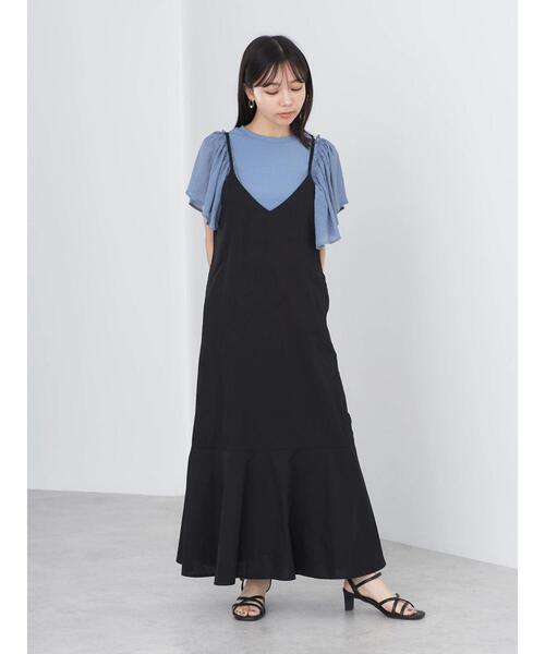 earth music&ecology（アースミュージックアンドエコロジー）の「ショルダーフリルリブプルオーバー（Tシャツ/カットソー・レディース・グリーン系その他3/ピンク/ブルー/オフホワイト/ブラック・FREE）」の13枚目の写真