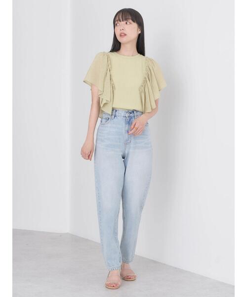 earth music&ecology（アースミュージックアンドエコロジー）の「ショルダーフリルリブプルオーバー（Tシャツ/カットソー・レディース・グリーン系その他3/ピンク/ブルー/オフホワイト/ブラック・FREE）」の18枚目の写真