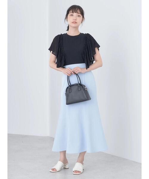 earth music&ecology（アースミュージックアンドエコロジー）の「ショルダーフリルリブプルオーバー（Tシャツ/カットソー・レディース・グリーン系その他3/ピンク/ブルー/オフホワイト/ブラック・FREE）」の21枚目の写真