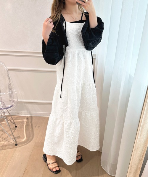 apres jour(アプレジュール)の「ふくれジャガードキャミワンピース【ZOZOTOWN限定アイテム】(ワンピース・レディース・ライトピンク/オフホワイト/ブラック・X-LARGE/フリー)」の18枚目の写真