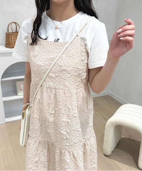 セール】ふくれジャガードキャミワンピース【ZOZOTOWN限定