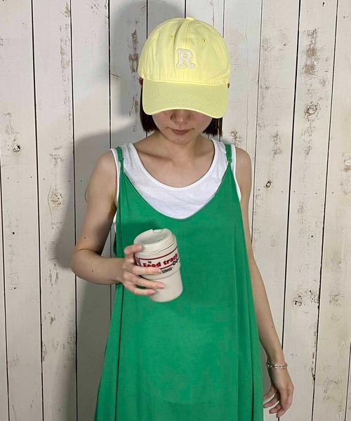 NANEA（ナネア）の「Rロゴ刺繍ベースボールキャップCAP帽子（キャップ・レディース・パープル/ネイビー/イエロー/グリーン/ホワイト/ブラウン/ブラック/ベージュ/オレンジ/ダークグリーン/ワインレッド/ブルー/ライトカーキ/チャコールグレー/モカ・フリー）」の22枚目の写真