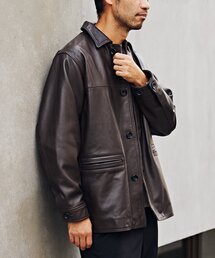 EDIFICE | シープレザー カーコート(カバーオール)