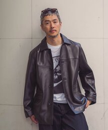 EDIFICE | シープレザー カーコート(カバーオール)