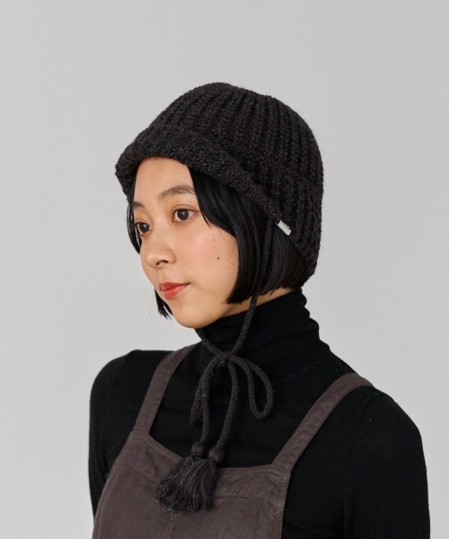 OVERRIDE(オーバーライド)の「OVERRIDE KNIT BALLOON CLOCHE HAT / オーバーライド(ハット・レディース・オレンジ/グリーン/ブラック・57~59cm)」の11枚目の写真