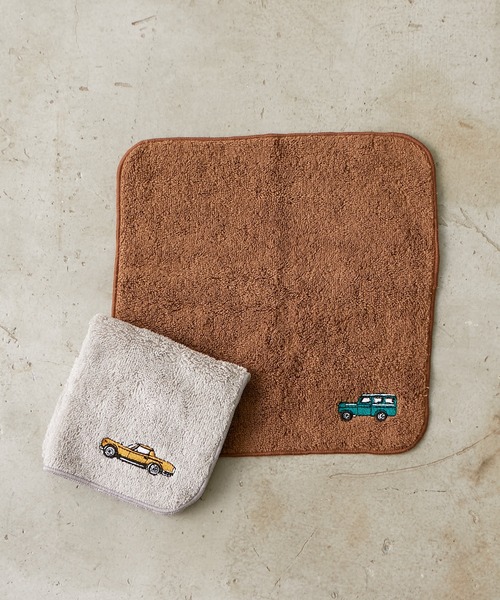BIRTHDAY BAR（バースデイバー）の「刺繍タオルハンカチ VAN・COUPE（ハンカチ/ハンドタオル・レディース・グレー/ブラウン・フリー）」の3枚目の写真