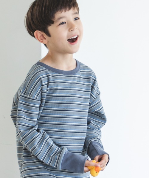 pairmanon（ペアマノン）の「アソート 長袖 ワッフル Tシャツ（Tシャツ/カットソー・キッズ・その他/グレー系その他2/グリーン系その他2/パープル系その他/ブラック系その他6/ダークブルー/ベージュ系その他/カーキ/グリーン系その他/グレー系その他/ライトベージュ/ブラウン系その他2/ブラウン系その他/ブルー系その他/アイボリー/ピンク/ブラック/グリーン系その他3/ブラック系その他2/ブルー系その他4・150/100/90/130/120/110/140）」の7枚目の写真