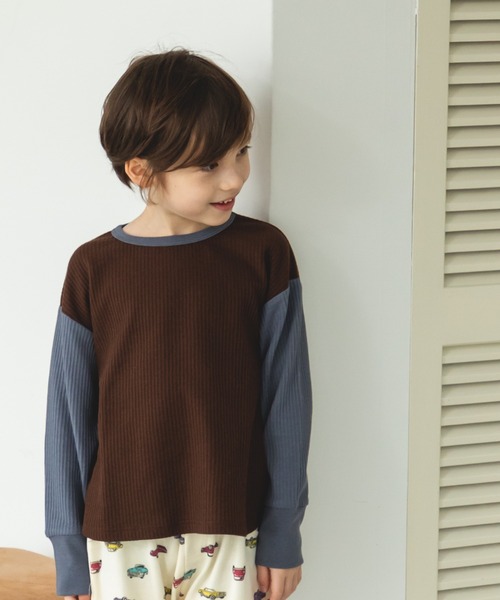 pairmanon（ペアマノン）の「アソート 長袖 ワッフル Tシャツ（Tシャツ/カットソー・キッズ・その他/グレー系その他2/グリーン系その他2/パープル系その他/ブラック系その他6/ダークブルー/ベージュ系その他/カーキ/グリーン系その他/グレー系その他/ライトベージュ/ブラウン系その他2/ブラウン系その他/ブルー系その他/アイボリー/ピンク/ブラック/グリーン系その他3/ブラック系その他2/ブルー系その他4・150/100/90/130/120/110/140）」の9枚目の写真