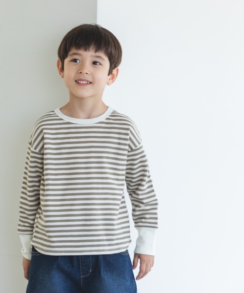 pairmanon（ペアマノン）の「アソート 長袖 ワッフル Tシャツ（Tシャツ/カットソー・キッズ・その他/グレー系その他2/グリーン系その他2/パープル系その他/ブラック系その他6/ダークブルー/ベージュ系その他/カーキ/グリーン系その他/グレー系その他/ライトベージュ/ブラウン系その他2/ブラウン系その他/ブルー系その他/アイボリー/ピンク/ブラック/グリーン系その他3/ブラック系その他2/ブルー系その他4・150/100/90/130/120/110/140）」の14枚目の写真