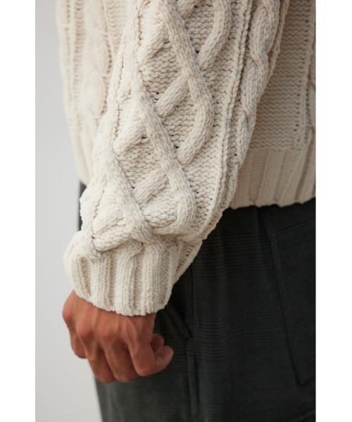 セール】シェニールケーブルニット（ニット/セーター）｜AZUL BY