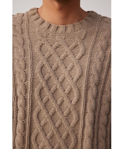 AZUL by moussy（アズールバイマウジー）の「シェニールケーブルニット