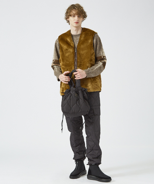 TAION（タイオン）の「【TAION /タイオン】ダウントートバック/ ショルダーバック/DOWN TOTEBAG/-TT02ML-1-M（トートバッグ・メンズ・ダークネイビー/ダークベージュ/カーキ/ブラック・フリー）」の19枚目の写真