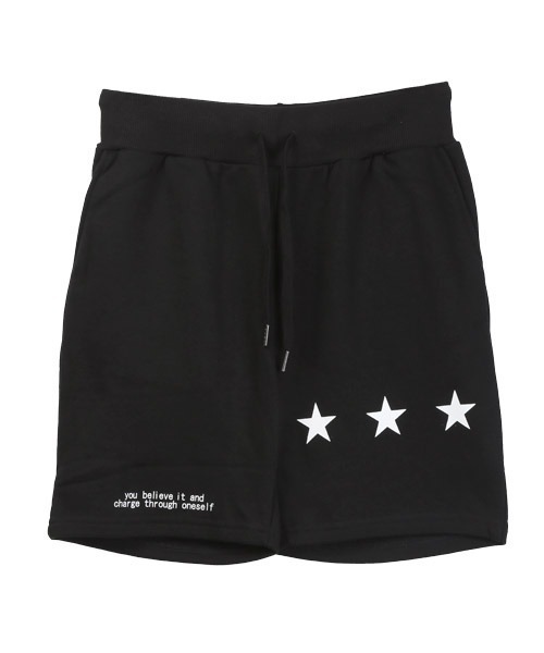 LUXSTYLE(ラグスタイル)の「スタープリントスウェットショーツ(スウェットパンツ・メンズ・ホワイト/ブラック/グレー・L/M)」の5枚目の写真