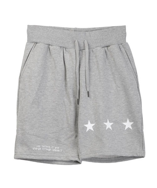 LUXSTYLE(ラグスタイル)の「スタープリントスウェットショーツ(スウェットパンツ・メンズ・ホワイト/ブラック/グレー・L/M)」の6枚目の写真