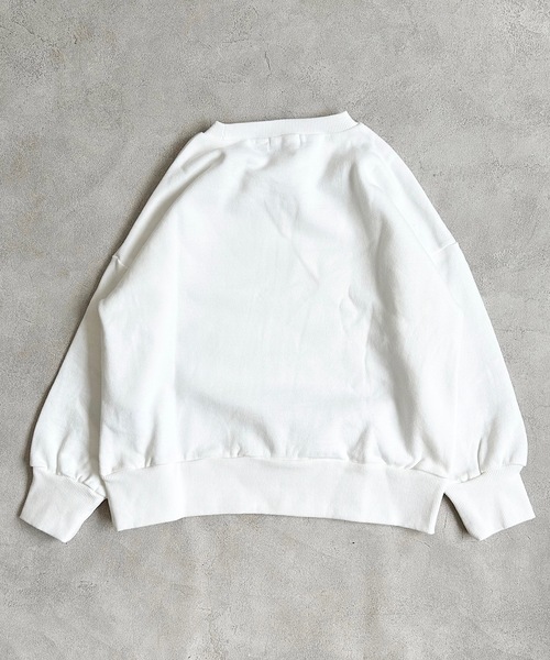 MARKEY'S（マーキーズ）の「【原田ちあき×MARKEY'S】別注トレーナー（80～150cm）（スウェット・キッズ・オフホワイト/ブラック・150/80/130/140/90/100/110/120）」の4枚目の写真