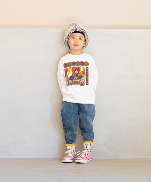 MARKEY'S（マーキーズ）の「【原田ちあき×MARKEY'S】別注トレーナー（80～150cm）（スウェット・キッズ・オフホワイト/ブラック・150/80/130/140/90/100/110/120）」の9枚目の写真