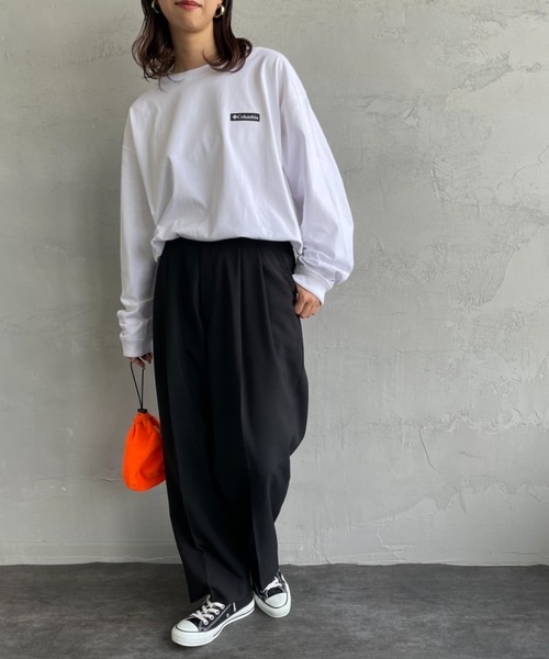 Columbia（コロンビア）の「【WEB限定】[Columbia/コロンビア] アーカイブグラフィック バックプリントTシャツ（Tシャツ/カットソー・レディース・ブラック/ホワイト・L/M）」の3枚目の写真