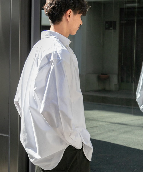 FORK&SPOON（フォークアンドスプーン）の「FORK&SPOON　オックスボタンダウンシャツ（シャツ/ブラウス・メンズ・ブラウン系その他/ブルー系その他/オフホワイト・4/5）」の5枚目の写真