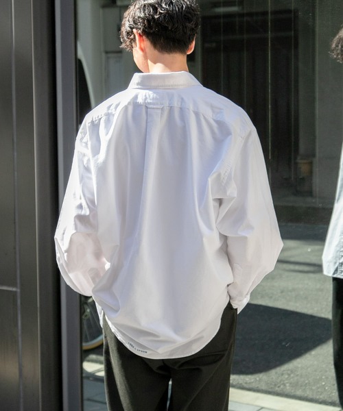 FORK&SPOON（フォークアンドスプーン）の「FORK&SPOON　オックスボタンダウンシャツ（シャツ/ブラウス・メンズ・ブラウン系その他/ブルー系その他/オフホワイト・4/5）」の6枚目の写真