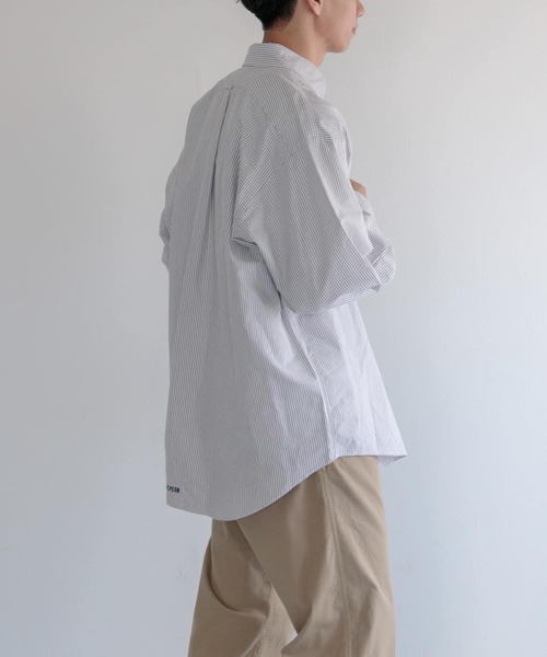 FORK&SPOON（フォークアンドスプーン）の「FORK&SPOON　オックスボタンダウンシャツ（シャツ/ブラウス・メンズ・ブラウン系その他/ブルー系その他/オフホワイト・4/5）」の9枚目の写真