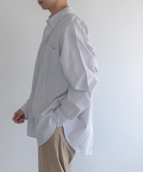 FORK&SPOON（フォークアンドスプーン）の「FORK&SPOON　オックスボタンダウンシャツ（シャツ/ブラウス・メンズ・ブラウン系その他/ブルー系その他/オフホワイト・4/5）」の10枚目の写真