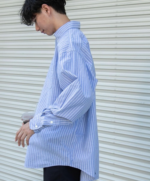 FORK&SPOON（フォークアンドスプーン）の「FORK&SPOON　オックスボタンダウンシャツ（シャツ/ブラウス・メンズ・ブラウン系その他/ブルー系その他/オフホワイト・4/5）」の13枚目の写真